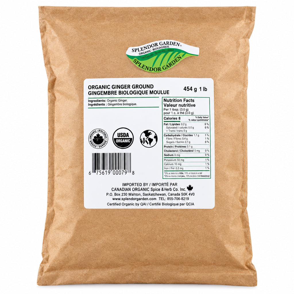 Splendor Garden Organic Ginger Ground 454 Grams - Nutrition Plus