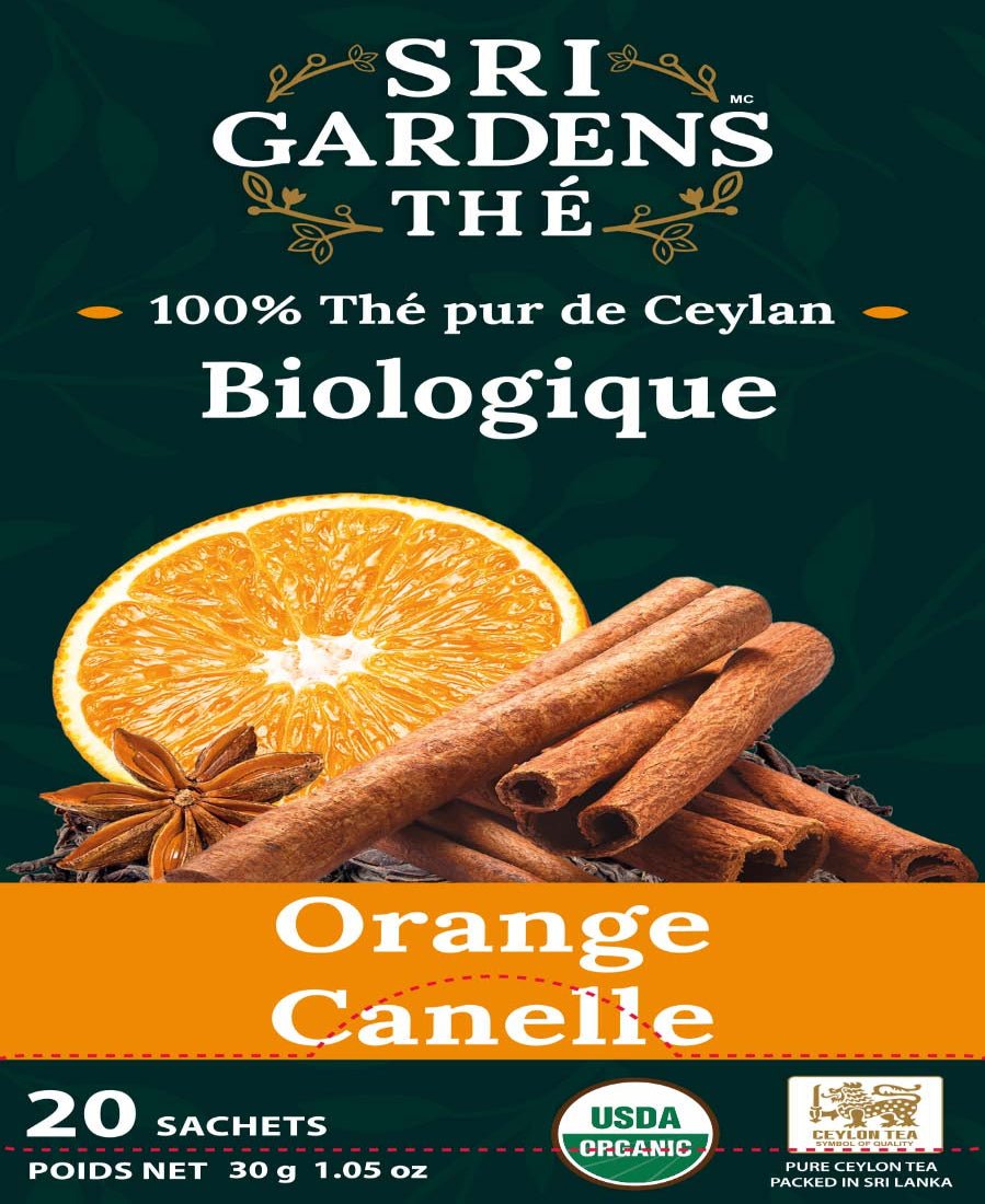 SRI Gardens Organic Orange & Cinnamon 20 Tea Bags - Nutrition Plus