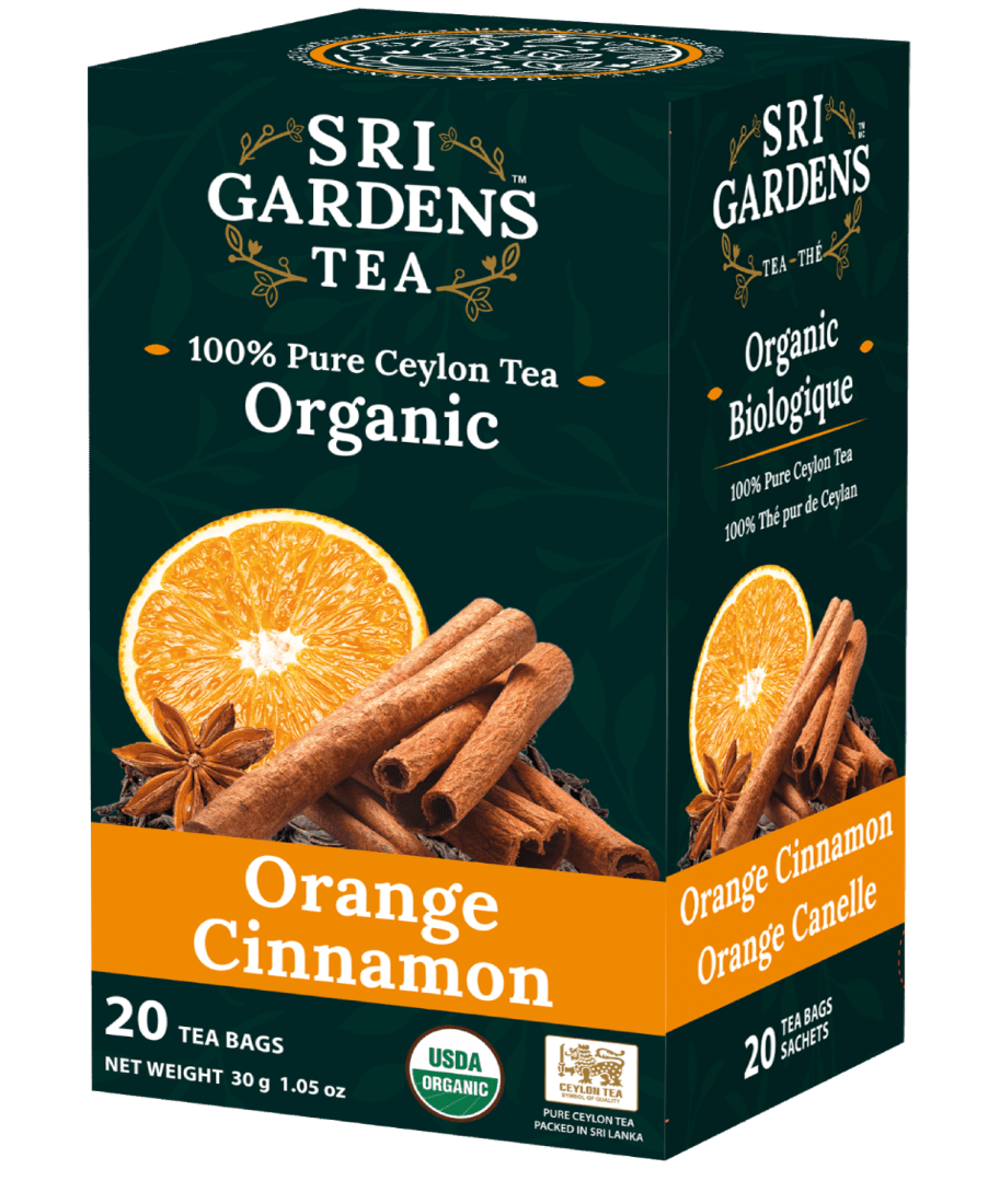 SRI Gardens Organic Orange & Cinnamon 20 Tea Bags - Nutrition Plus