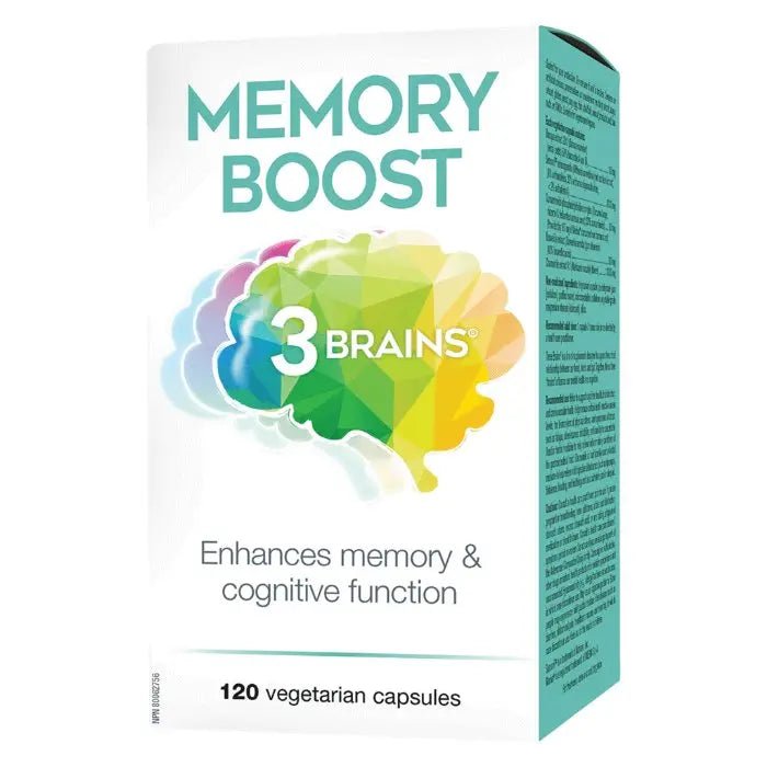 3 Brains Memory Boost 120 Veg Capsules - Nutrition Plus