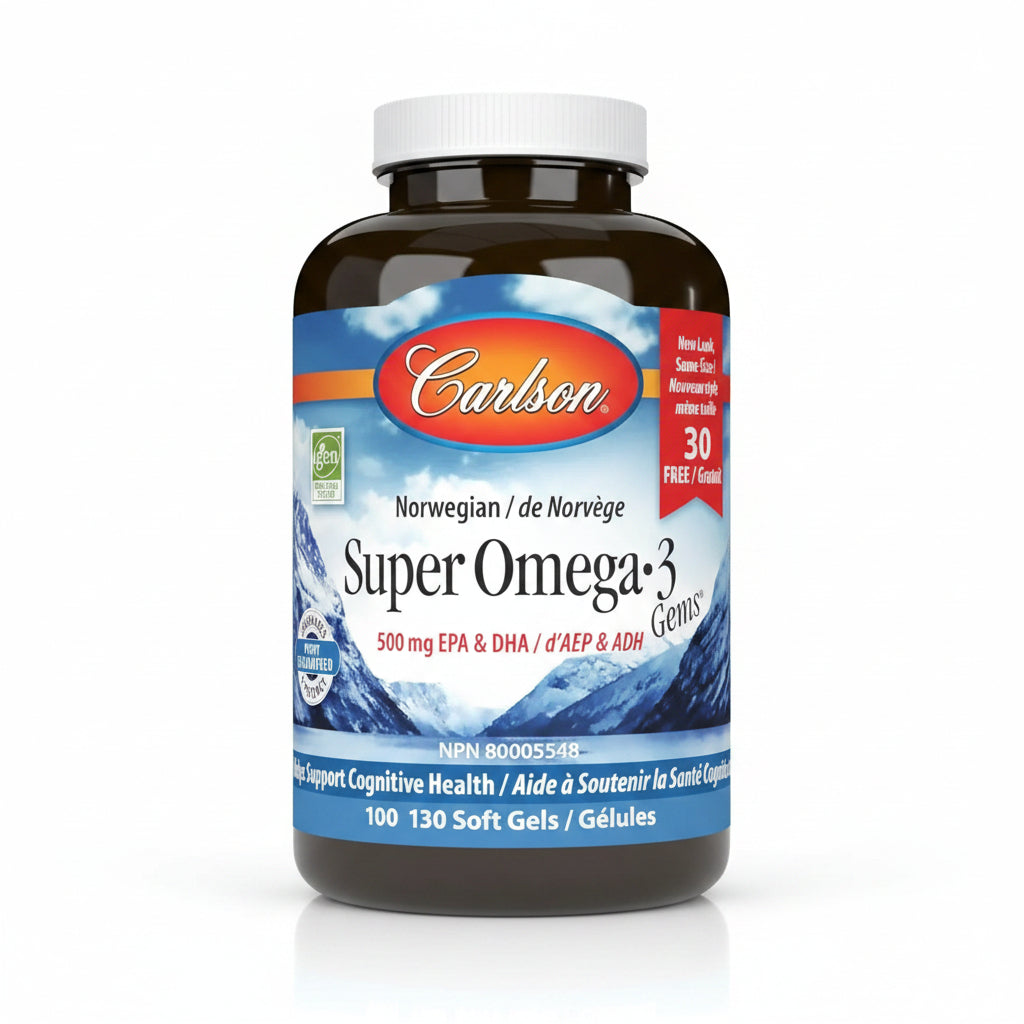 Carlson Super Omega-3 Fish Oil Bonus Pack 130 SoftgelsNutrition Plus