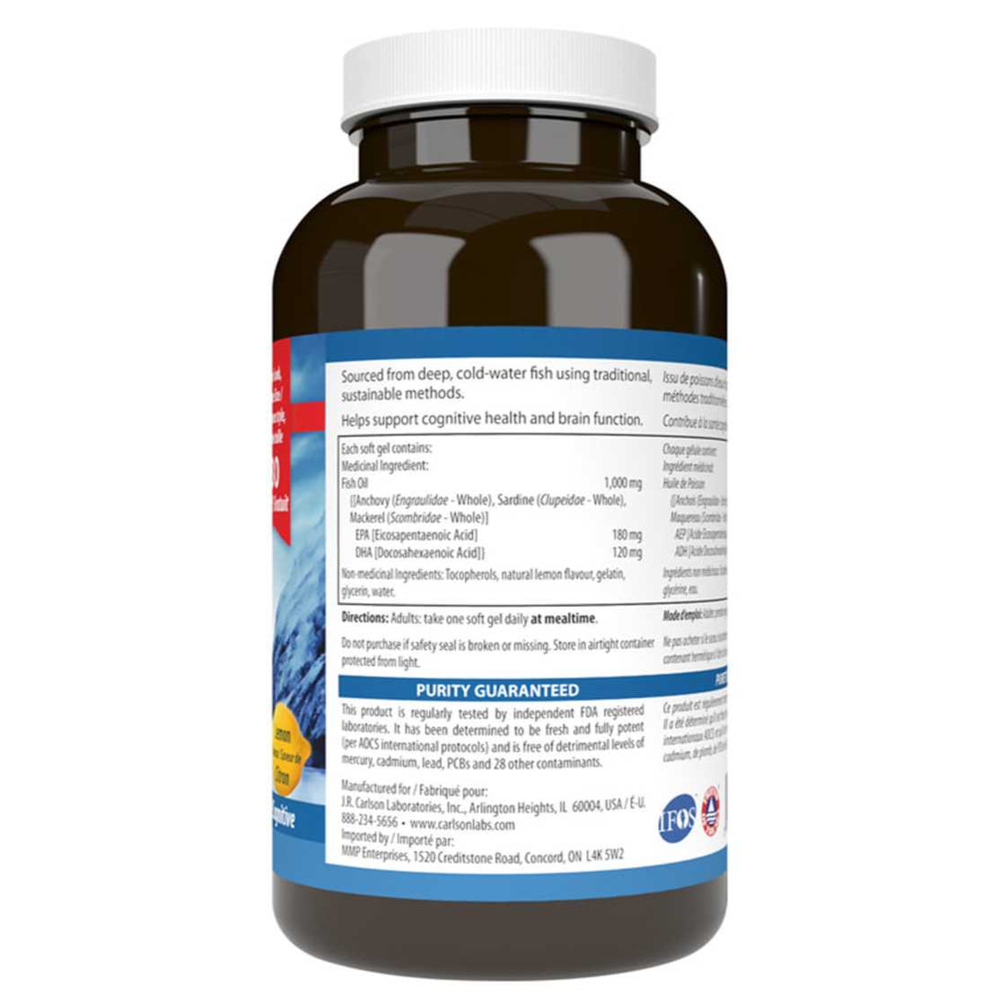 Carlson The Very Finest Fish Oil 150 Softgels, Lemon FlavourNutrition Plus