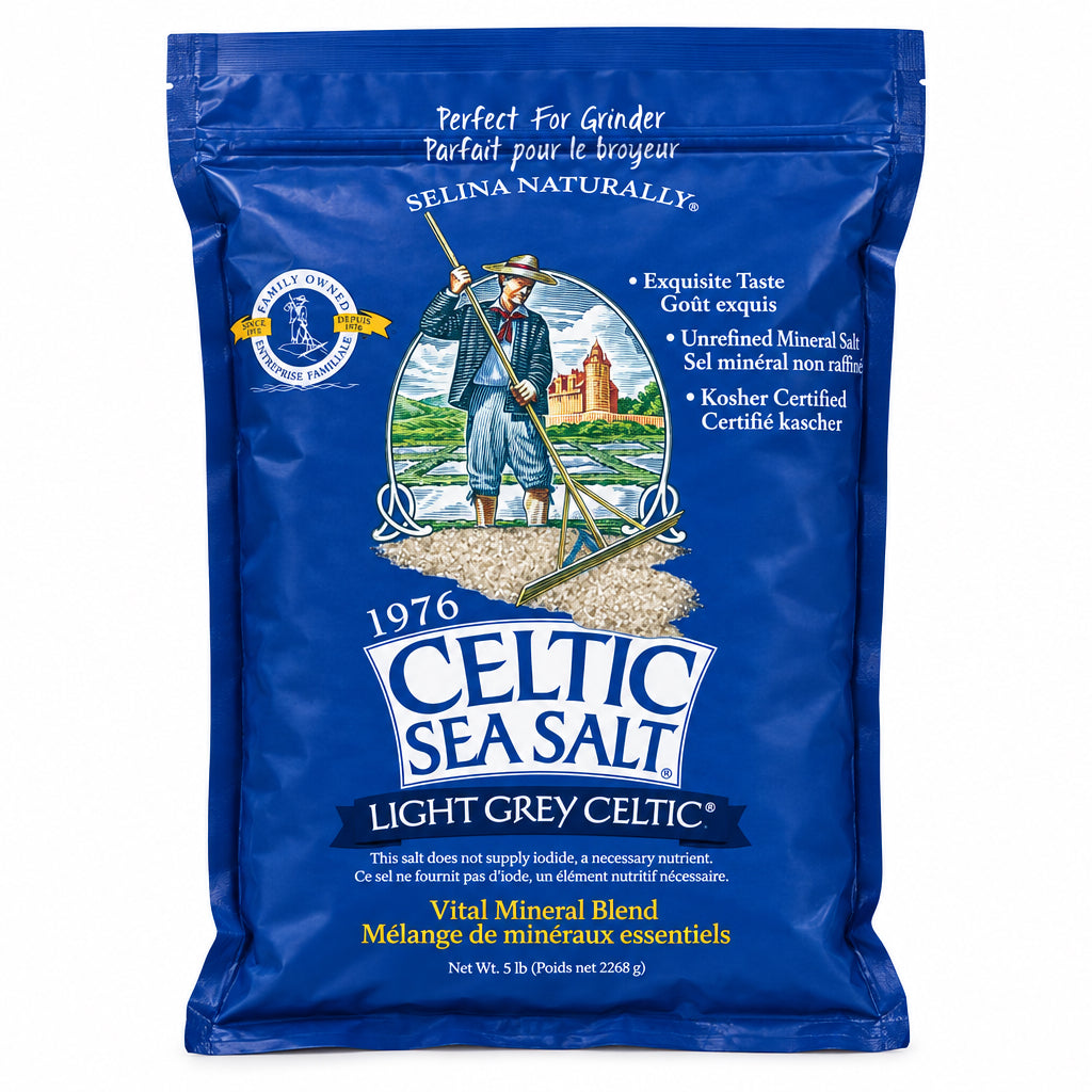Celtic Sea Salt Light Grey Resealable Bag 5 Lb - Nutrition Plus