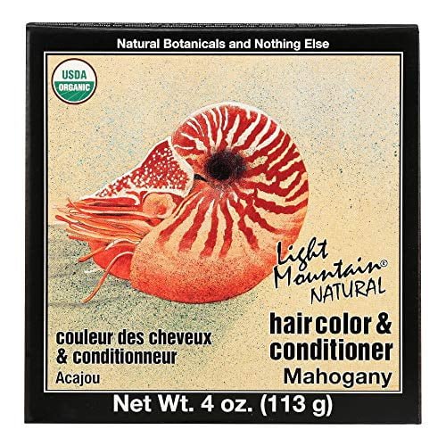 Light Mountain Natural Mahogany Hair Color & Conditioner 113 Grams - Nutrition Plus