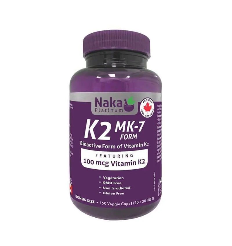 Naka Vitamin K2 MK-7 Form 150 Veg Capsules - Nutrition Plus