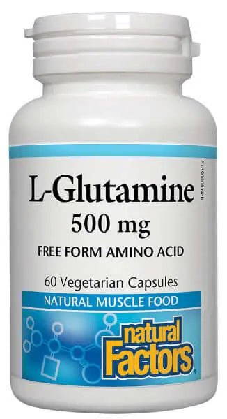 Natural Factors L-Glutamine 500 mg 60 Veg Capsules - Nutrition Plus