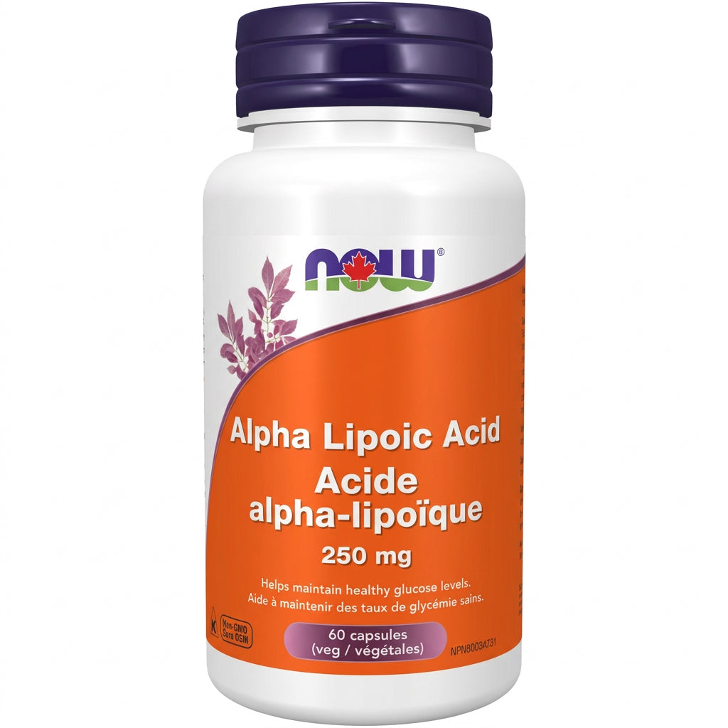 Now Alpha Lipoic Acid 250mg 60 Veg Capsules - Nutrition Plus