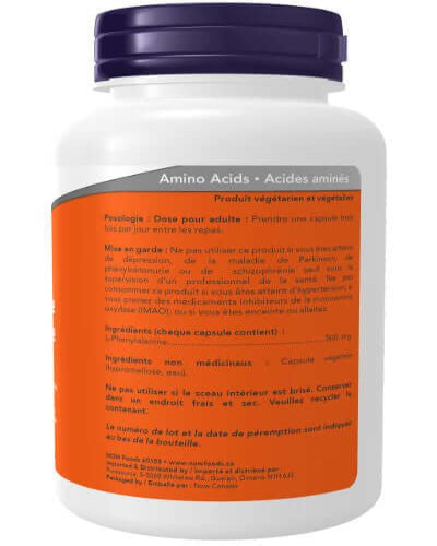Now L-Phenylalanine 500mg 120 Veg Capsules - Nutrition Plus