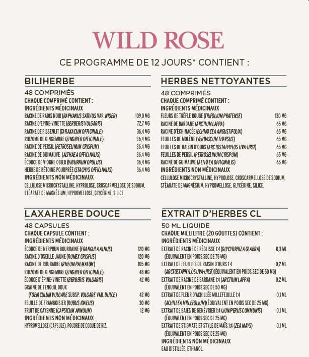 Wild Rose Gentle D-TOX 12 Days Program - Nutrition Plus