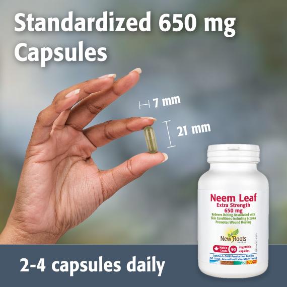 New Roots Neem Leaf Extra Strength 90 Veg Capsules
