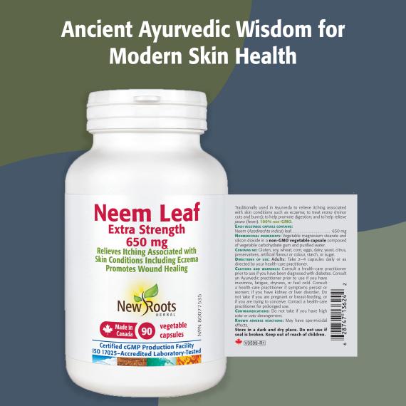 New Roots Neem Leaf Extra Strength 90 Veg Capsules