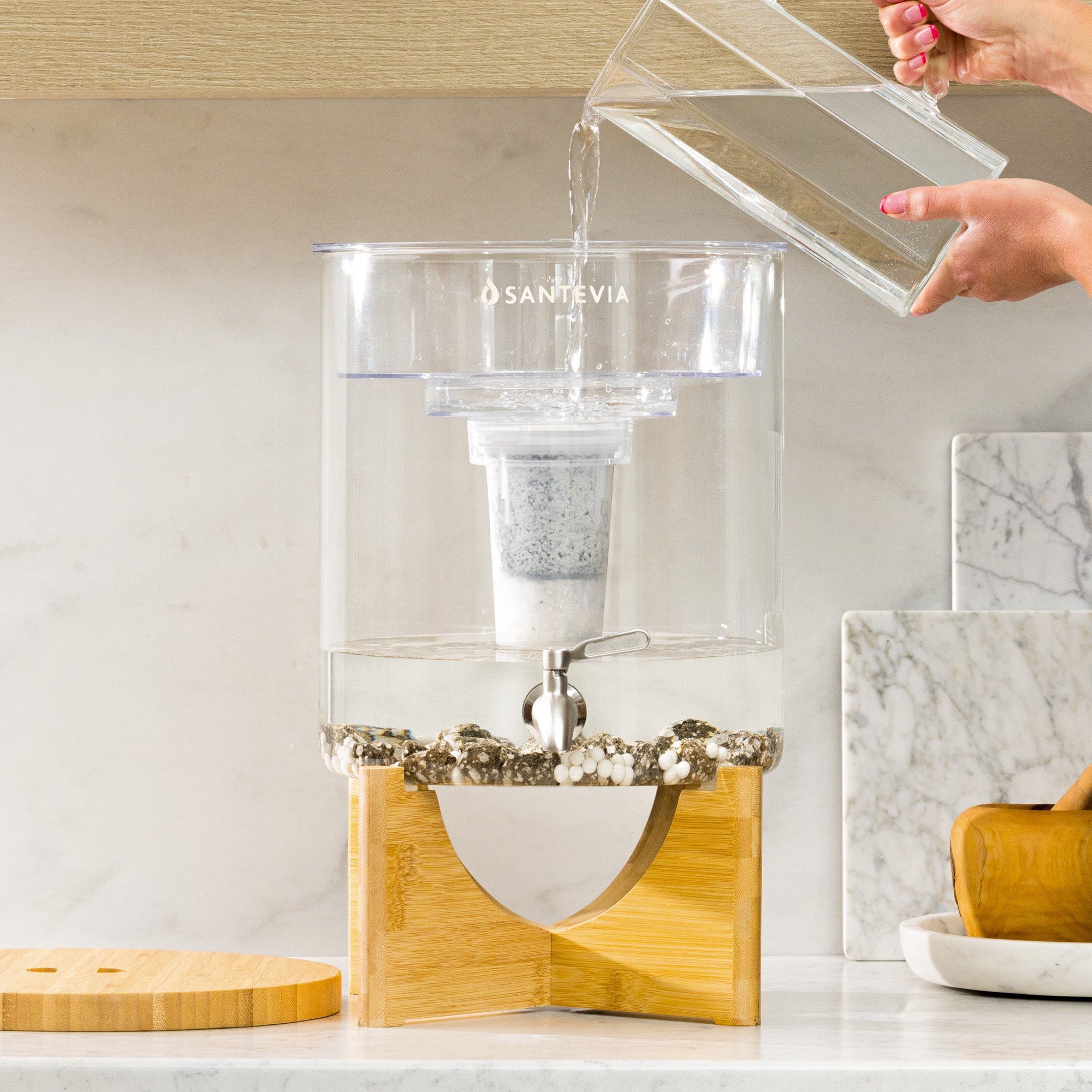 Santevia Glass Water System, Countertop Alkaline Water