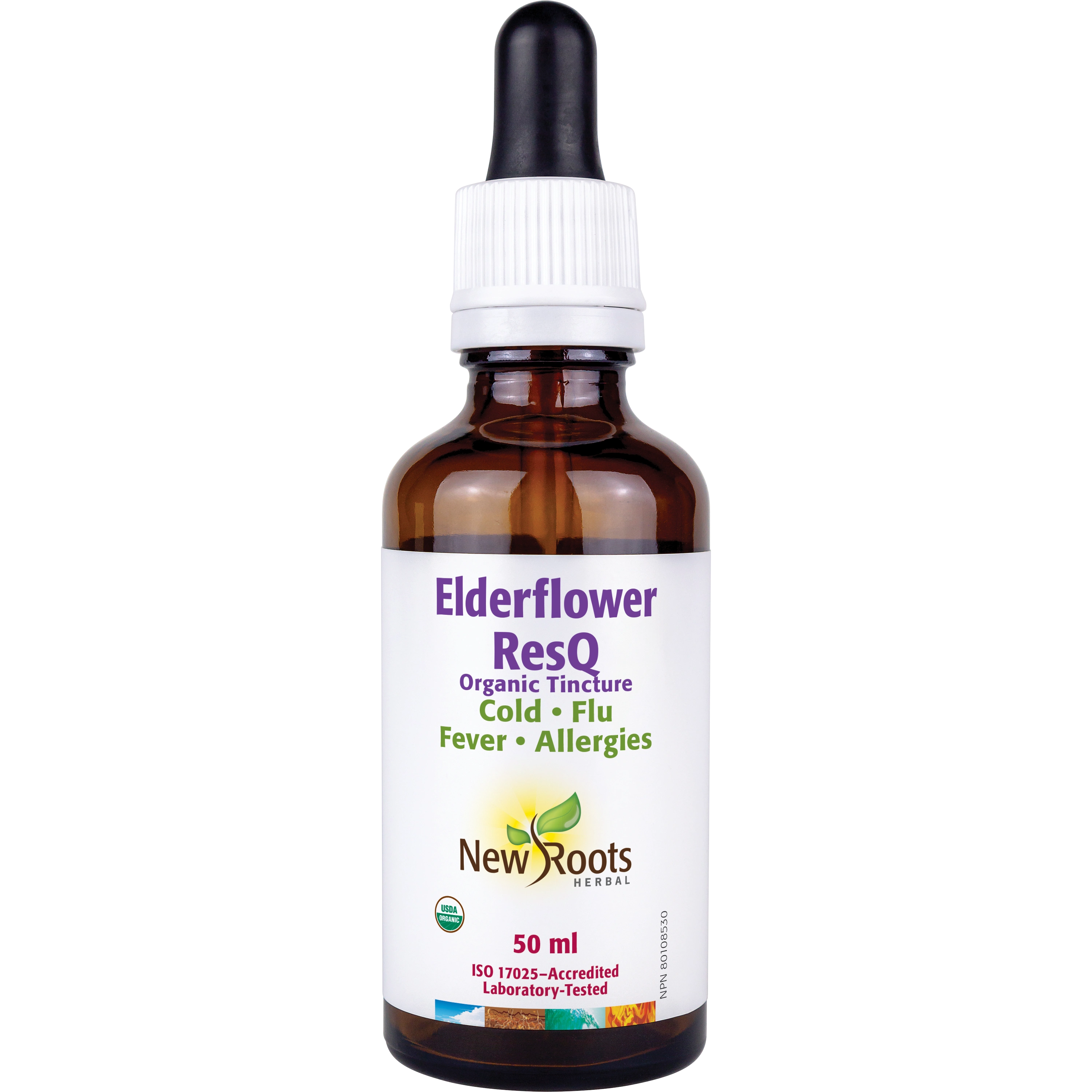 New Roots Elderflower ResQ Organic Tincture 50mL