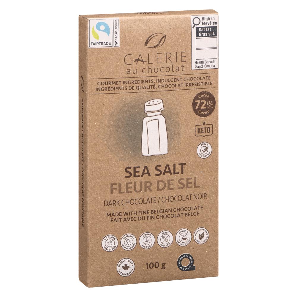 Galerie Au Chocolat Sea Salt Dark Chocolate Bar 100 Grams