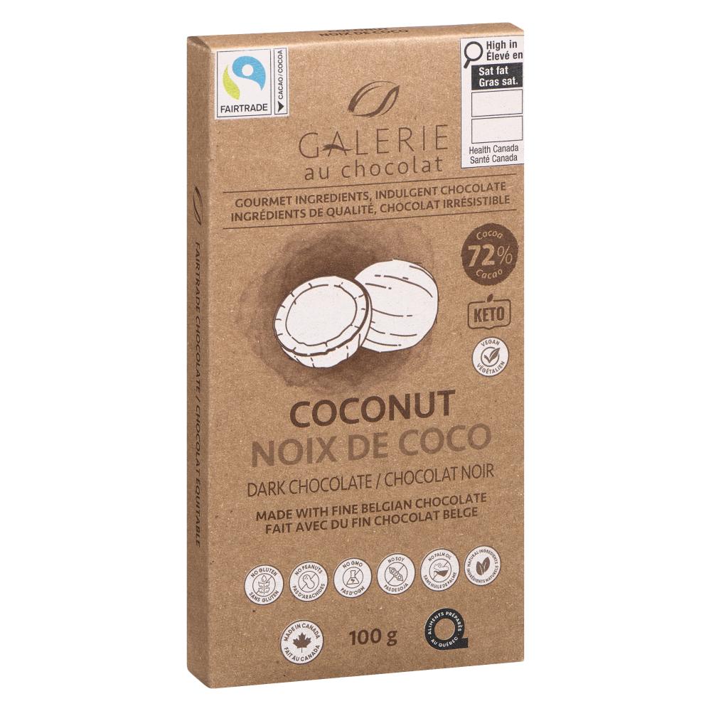 Galerie Au Chocolat Coconut Dark Chocolate Bar 100 Grams