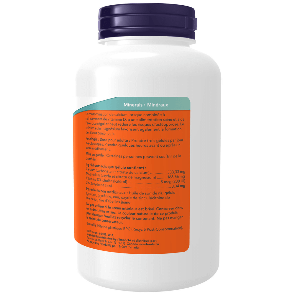 Now Calcium & Magnesium with Zinc & Vitamin D 120 Softgels