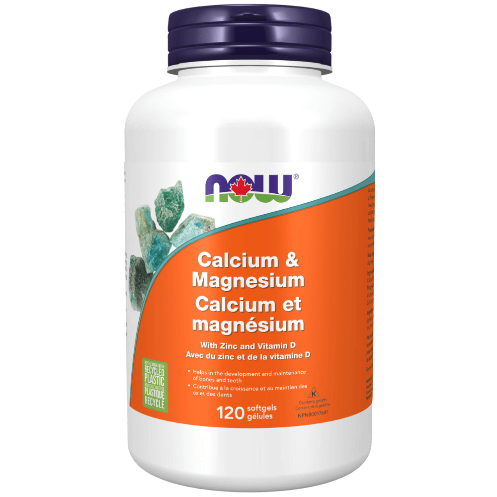 Now Calcium & Magnesium with Zinc & Vitamin D 120 Softgels