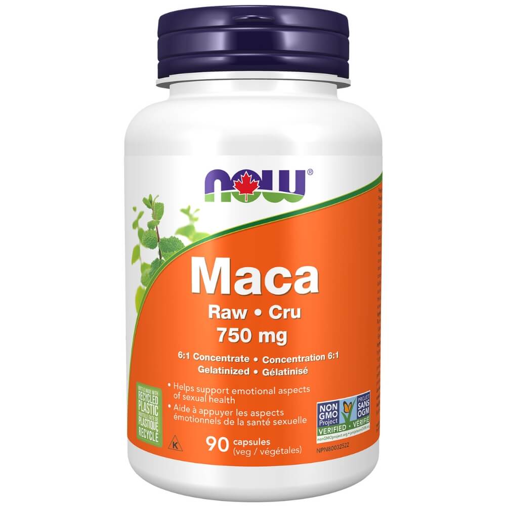 Now Organic Maca 750mg 90 Veg Capsules