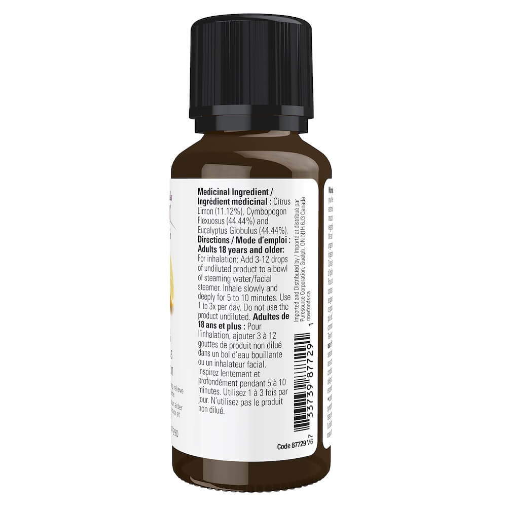 Now Lemon & Eucalyptus Oil Blend 30mL