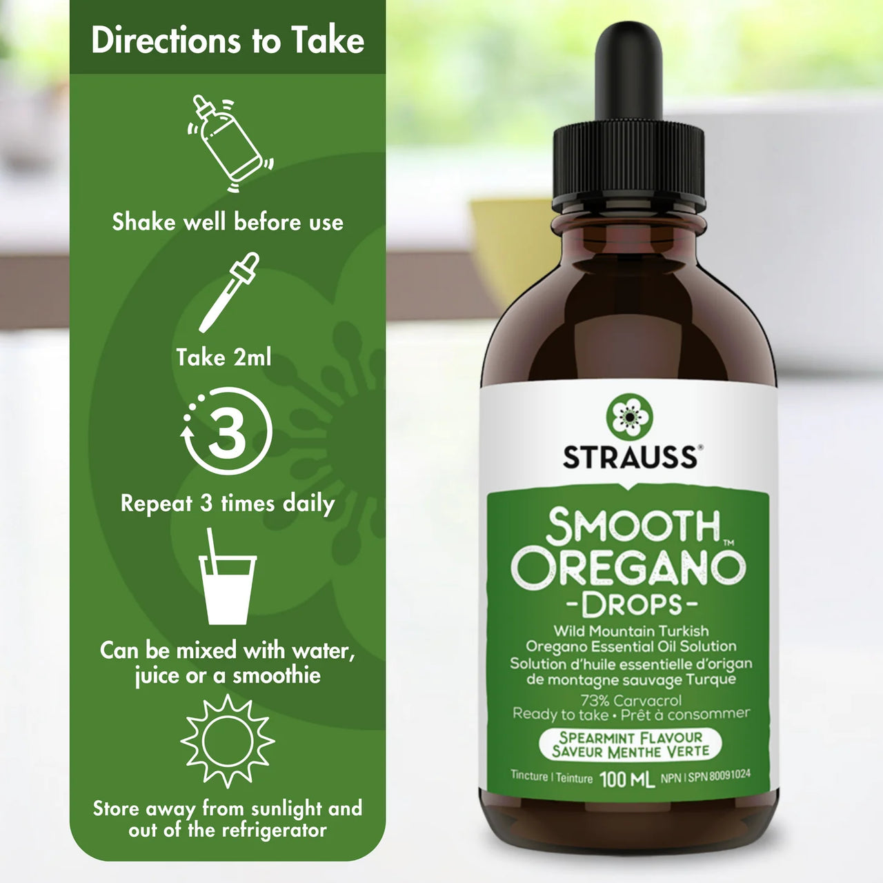 Strauss Smooth Oregano™ Drops 100mL