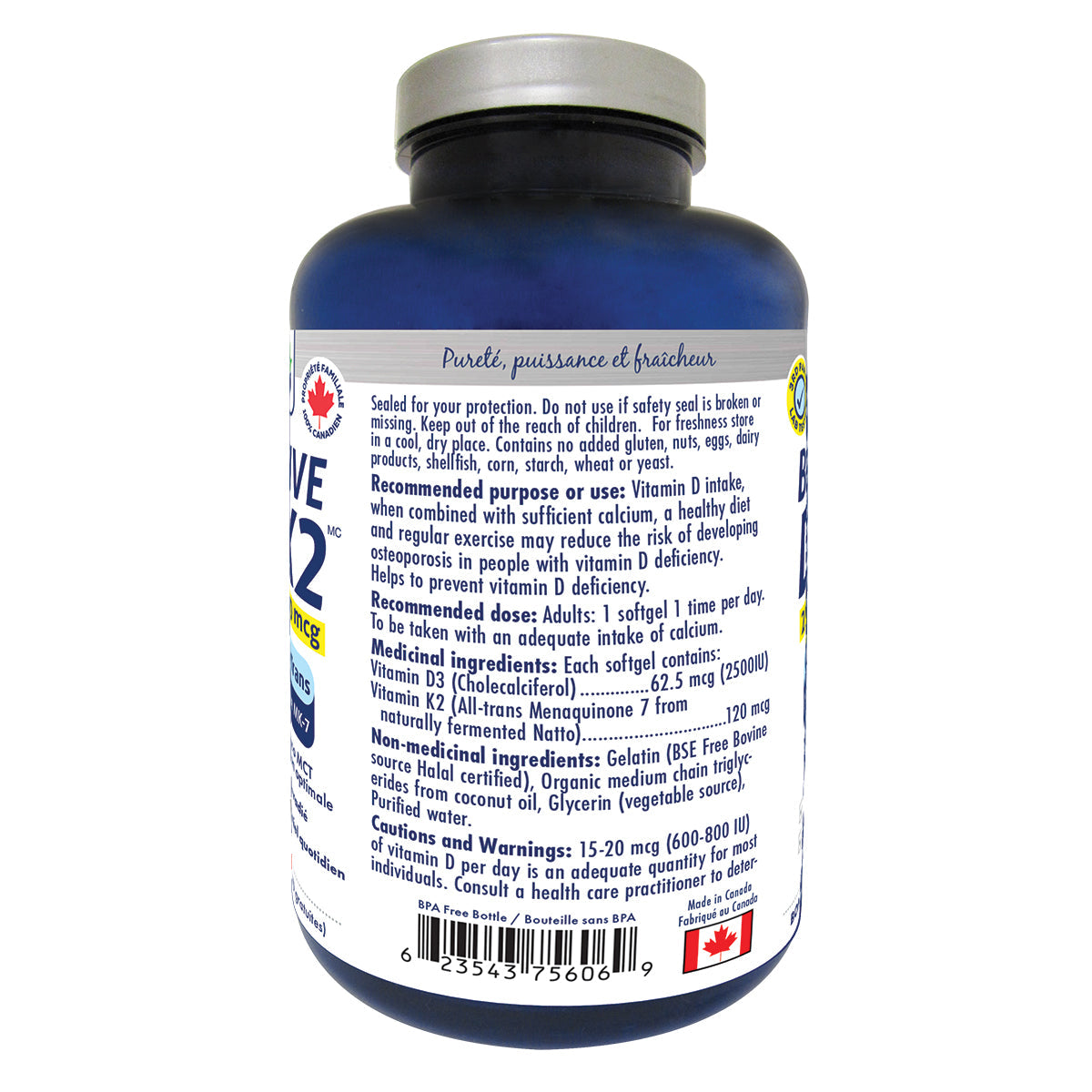 Naka Bioactive Vitamin D3 2,500 + K2 300 Softgels