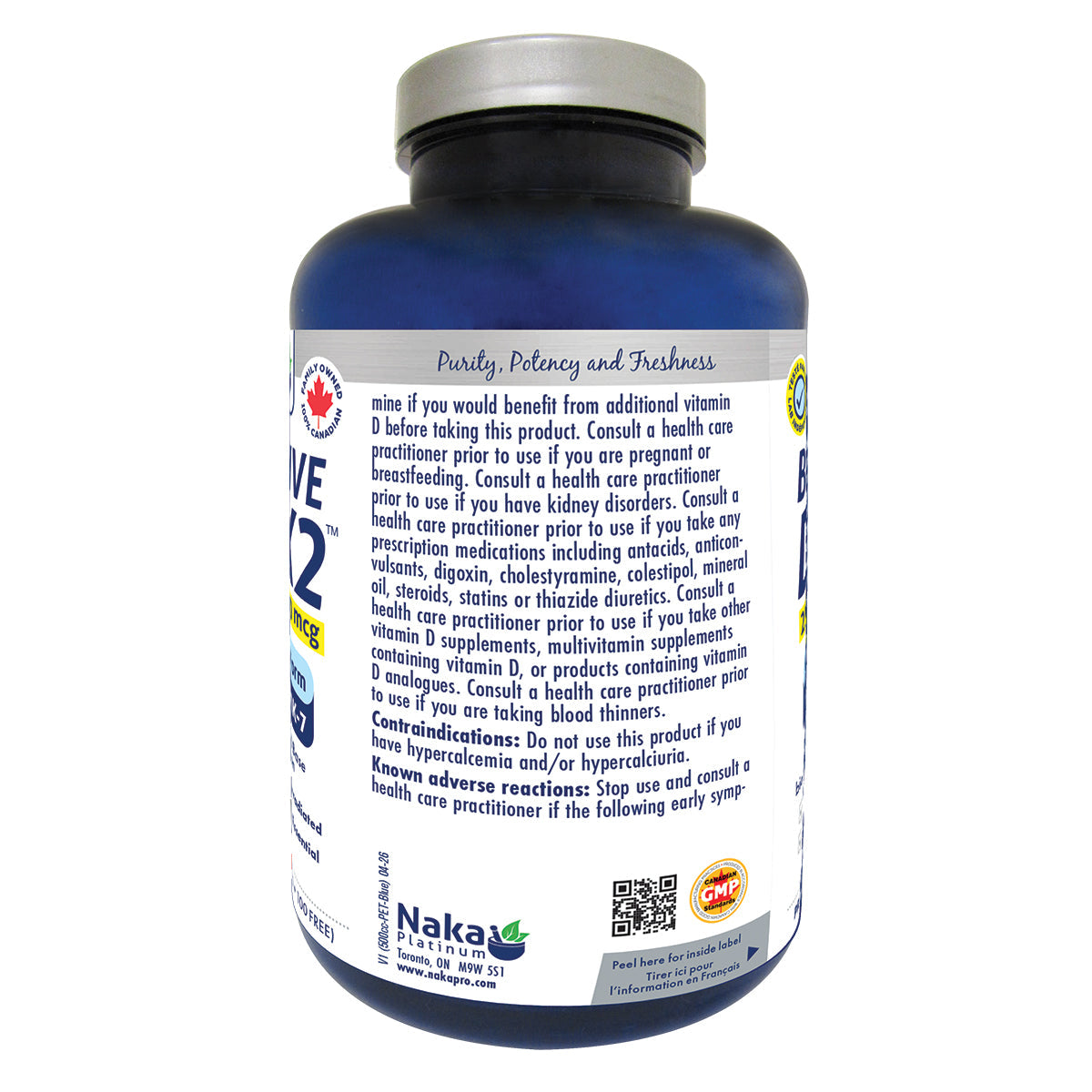 Naka Bioactive Vitamin D3 2,500 + K2 300 Softgels