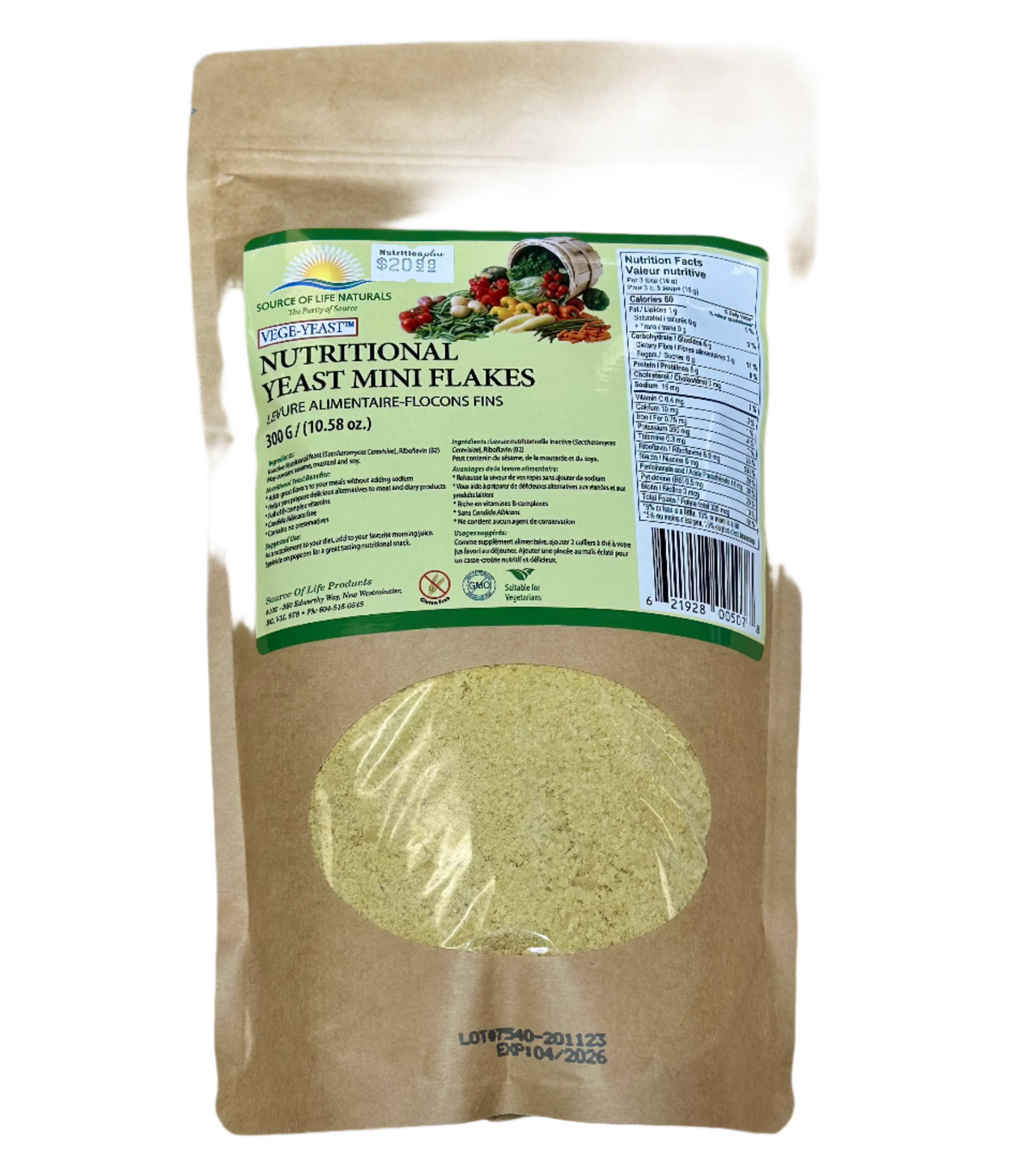 Source of Life Vege Yeast™®-Nutritional Yeast 300 Grams