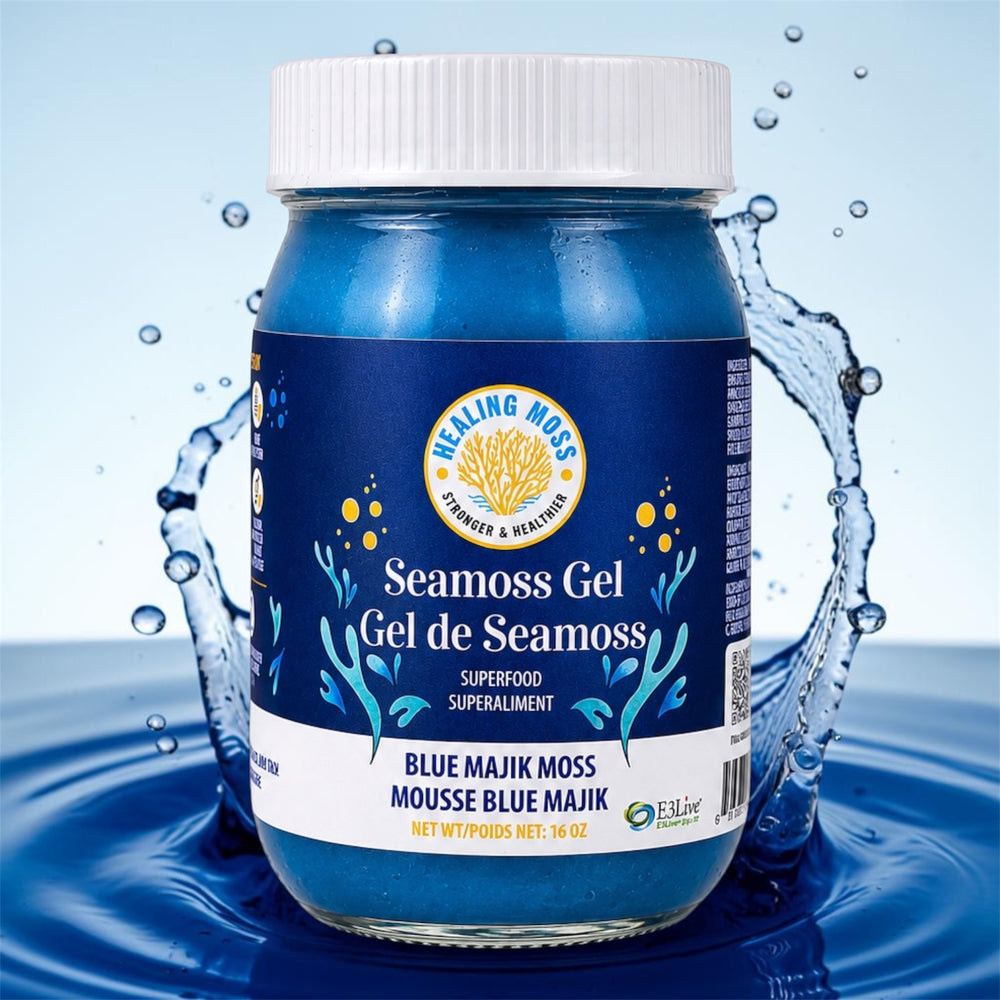Healing Moss Blue Majik Sea Moss Gel – Superfood for Energy - 16 oz