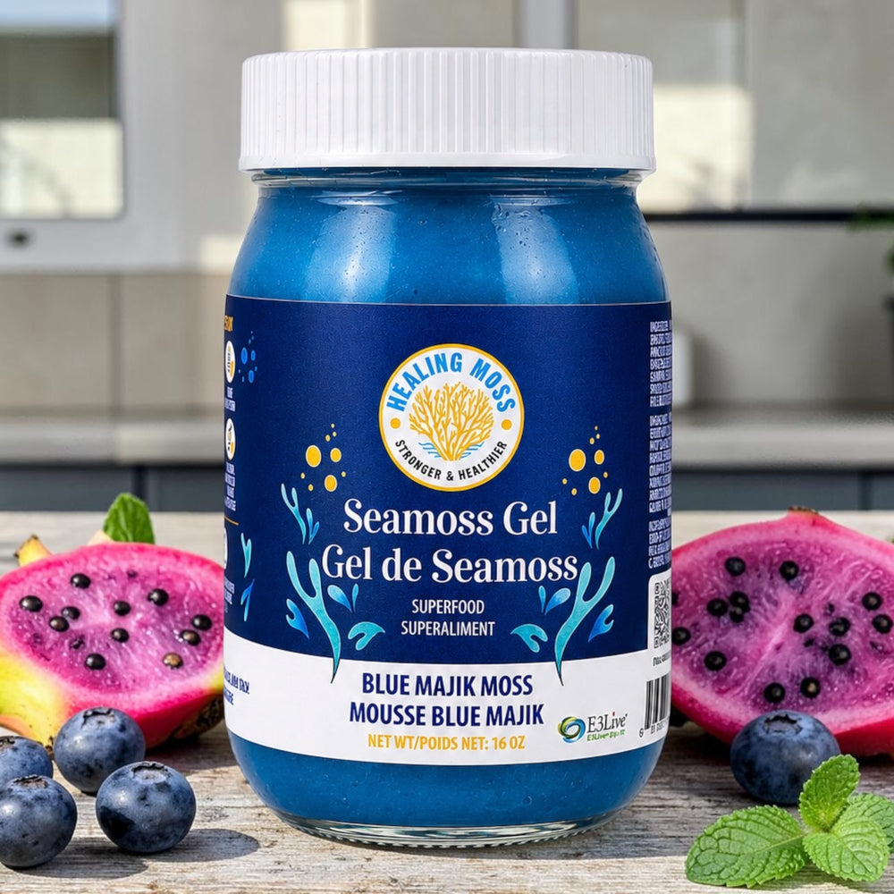Healing Moss Blue Majik Sea Moss Gel – Superfood for Energy - 16 oz