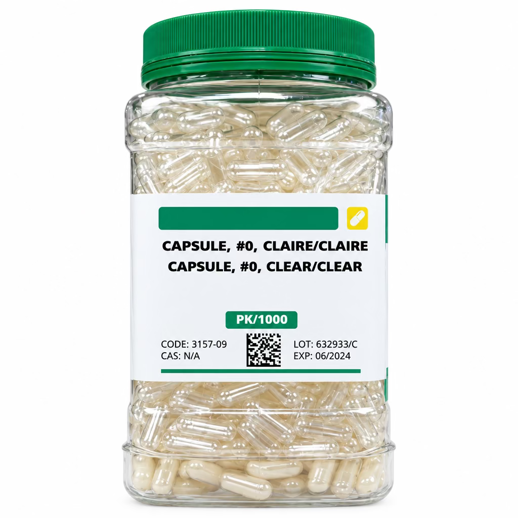 Medisca Empty Gelatin Capsules PK/1000 size #0 Clear