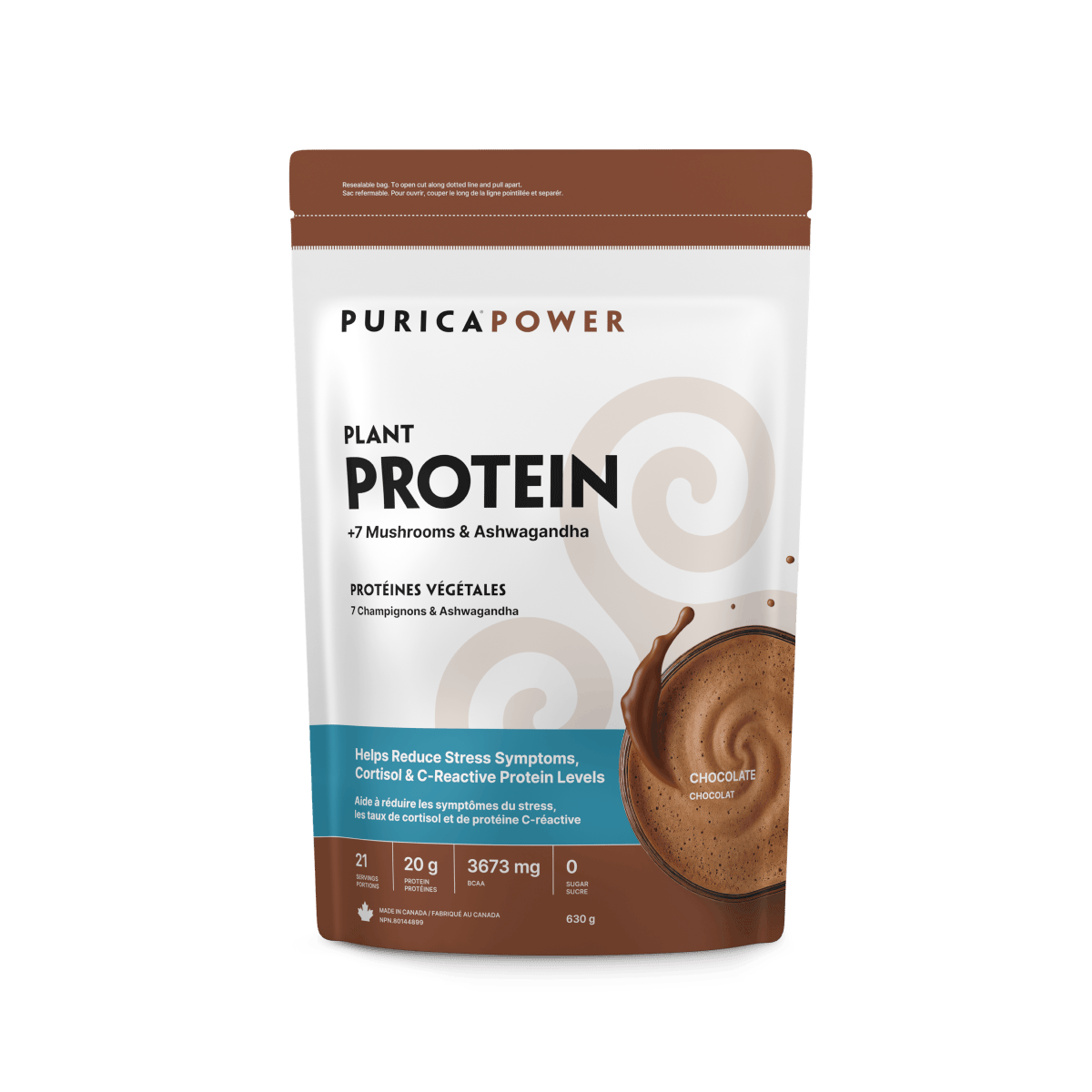 Purica Plant Isolate Protein +7 mushrooms & Ashwagandha 630g