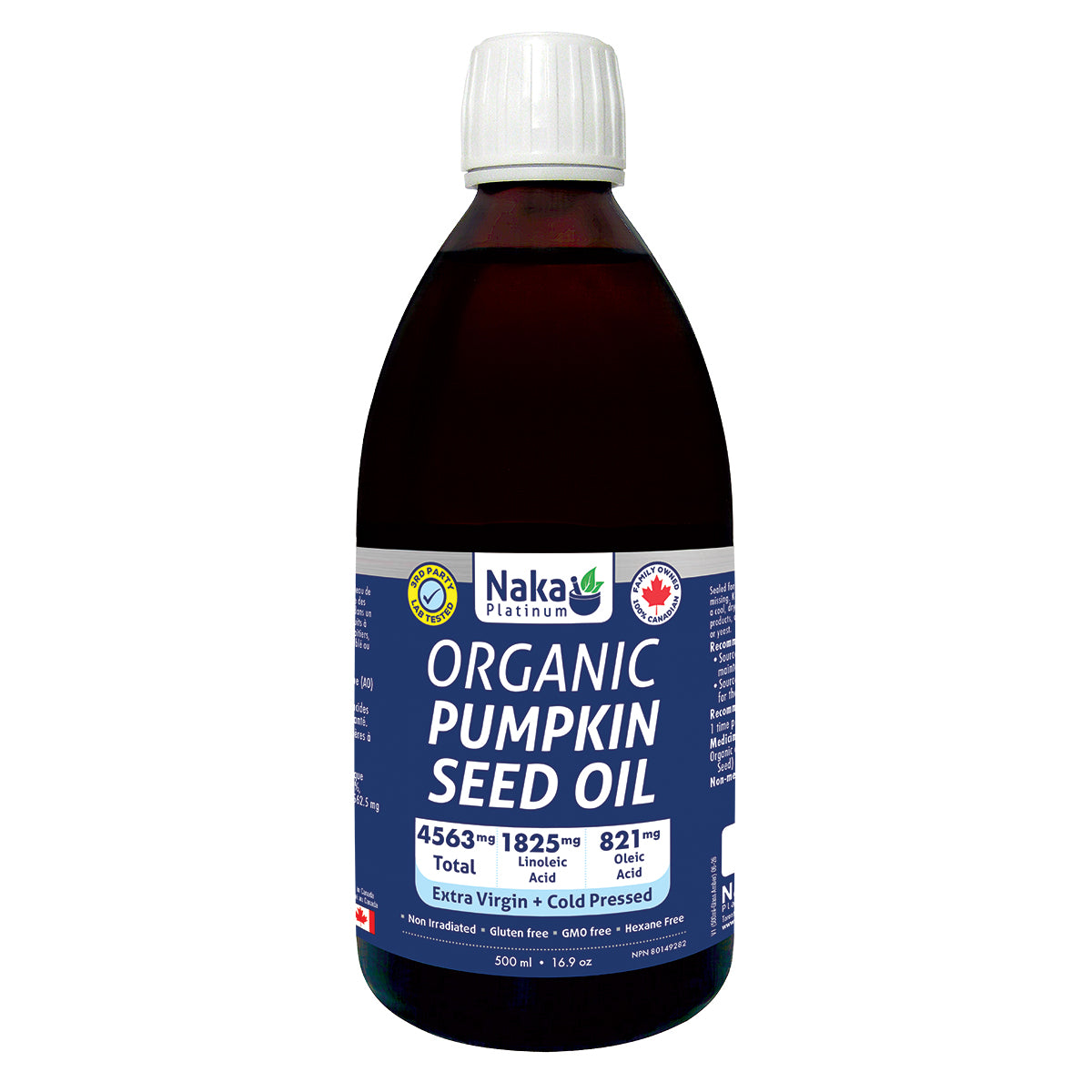 Naka Organic Pumpkin Seed Oil 500mL