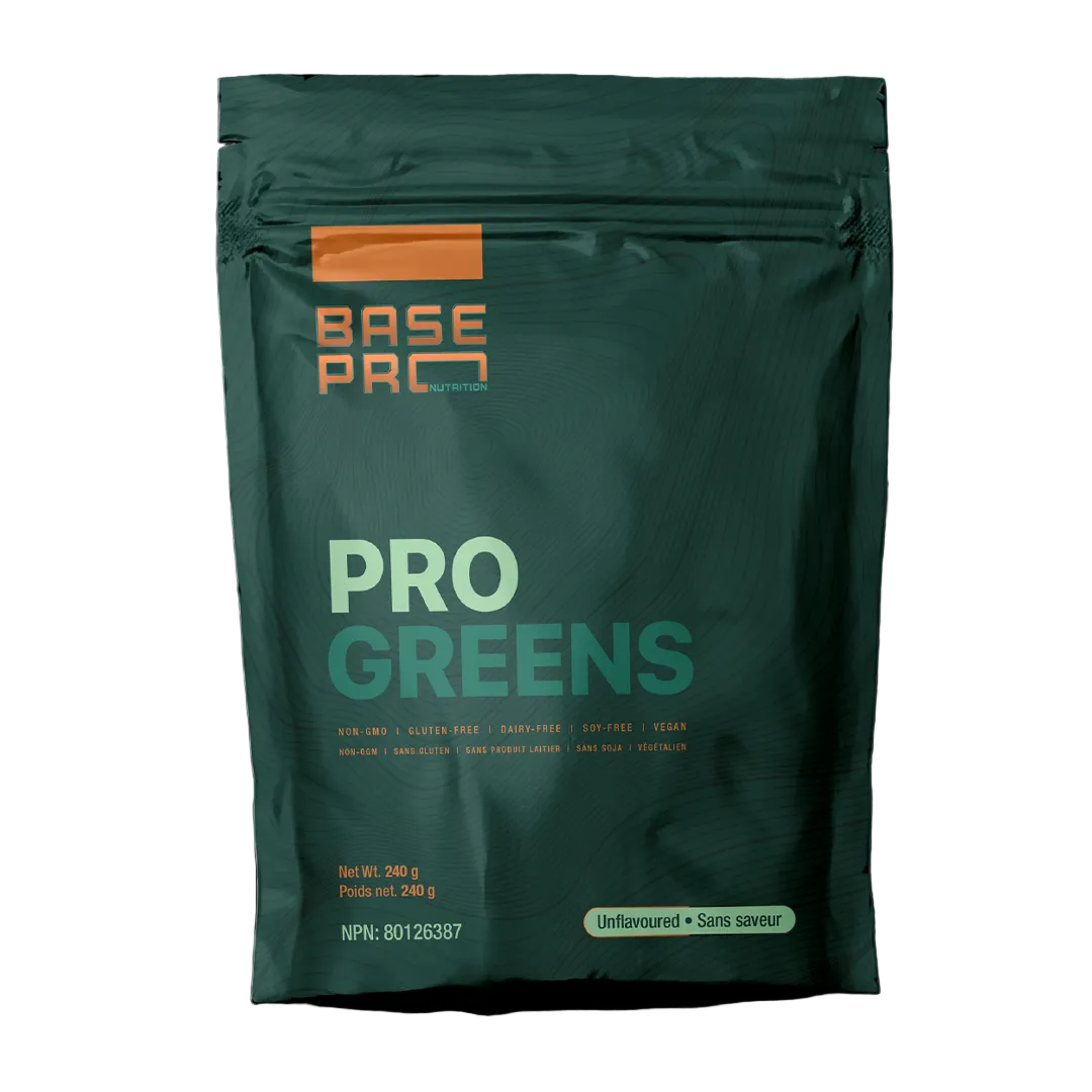 Base Pro Pro Greens package on a black background