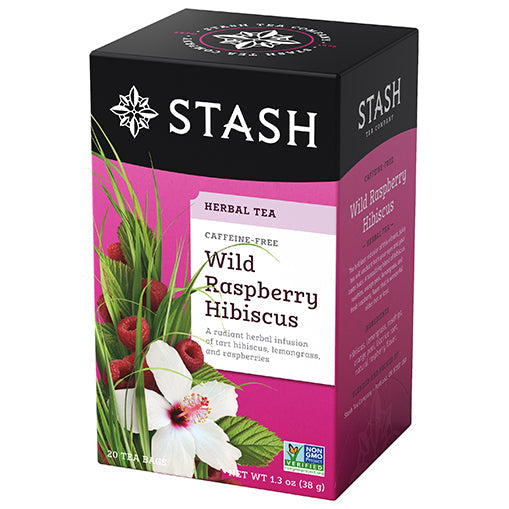 Stash Tea Wild Raspberry Hibiscus Tea, 20 Bags