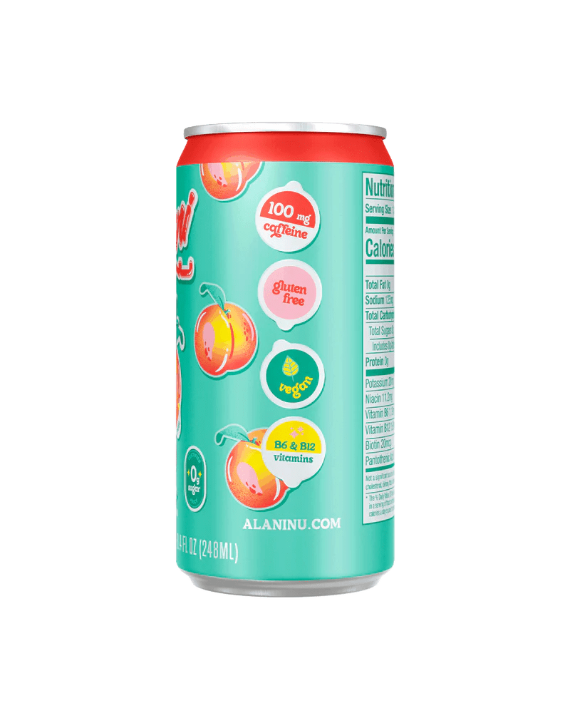 Alani Nu Cosmic Juicy Peach Energy Drink 355 mL - Nutrition Plus