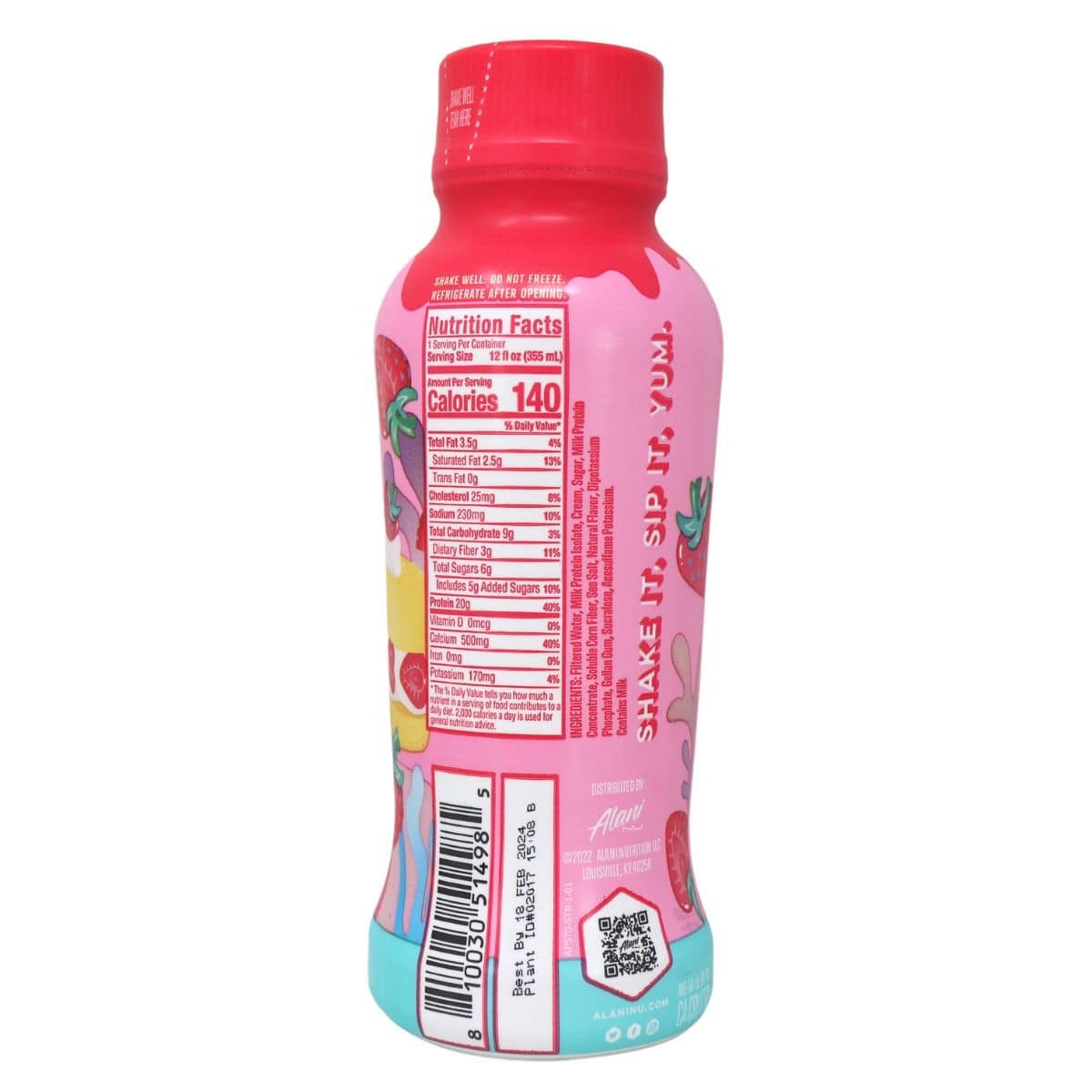 Alani Nu Protein Shake Strawberry Shortcake 355mL - Nutrition Plus