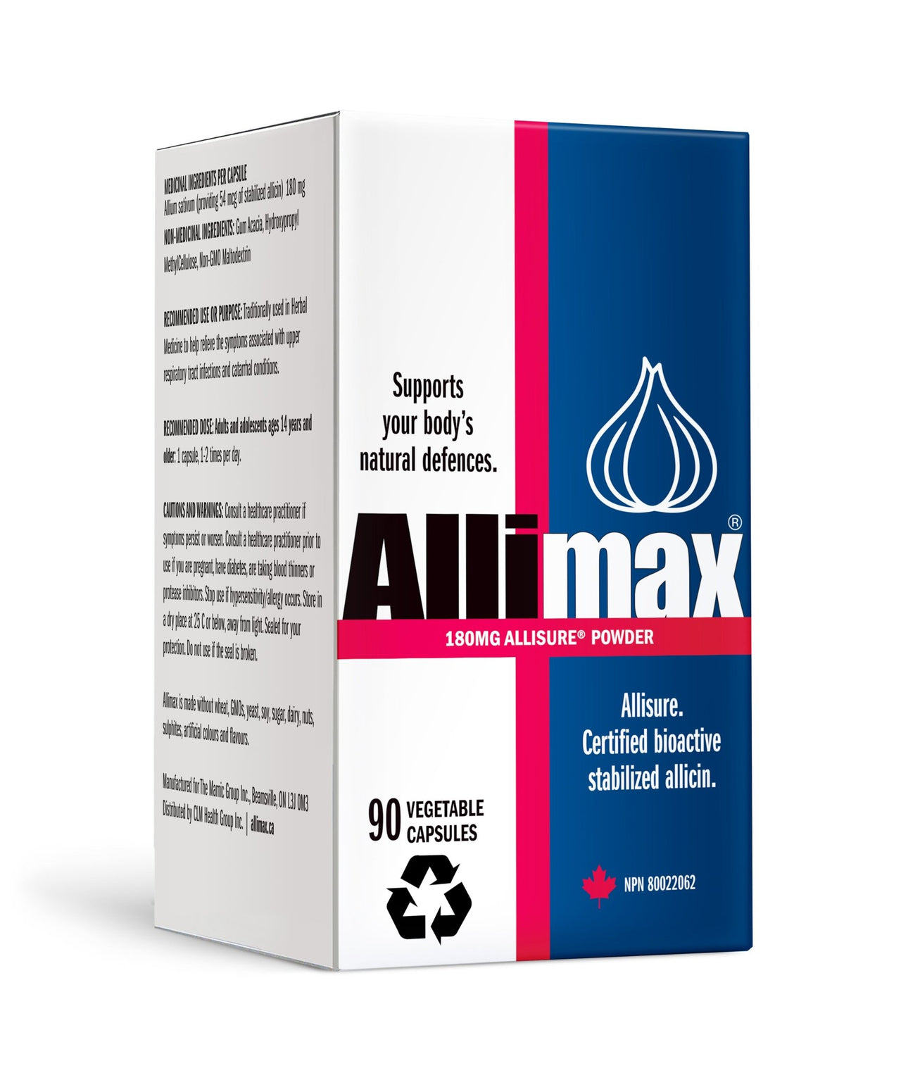 Allimax 180 mg Allisure Powder Veg Capsules - Nutrition Plus