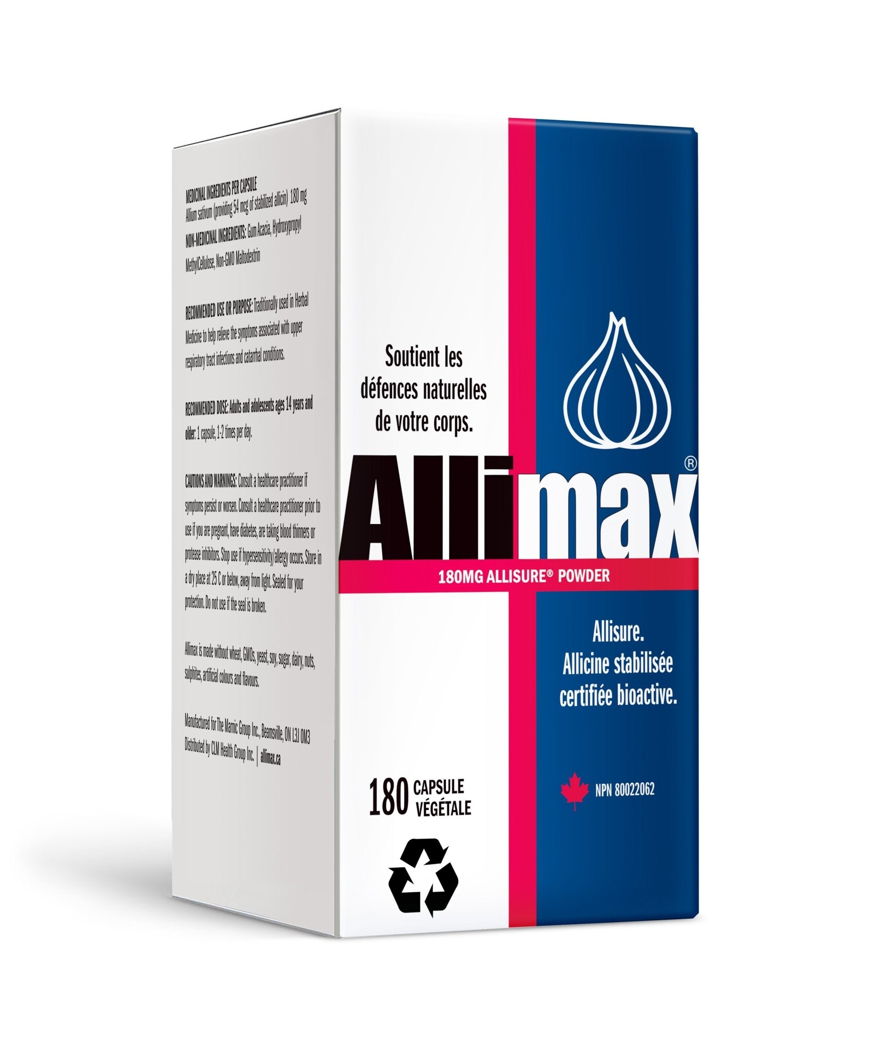 Allimax 180 mg Allisure Powder Veg Capsules - Nutrition Plus