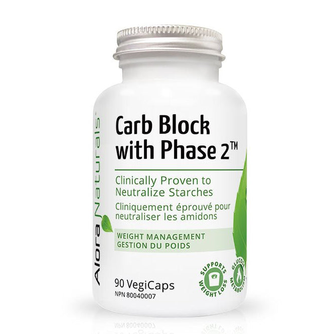 Alora Naturals Carb - Block with Phase 2™ 500mg 90 Veg Capsules - Nutrition Plus