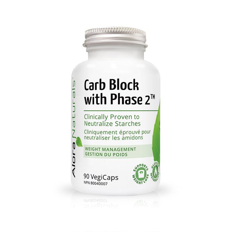 Alora Naturals Carb - Block with Phase 2™ 500mg 90 Veg Capsules - Nutrition Plus