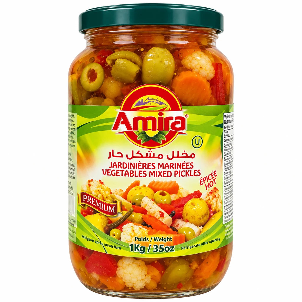 Amira Hot Vegetables Mixed Pickles 1Kg - Nutrition Plus