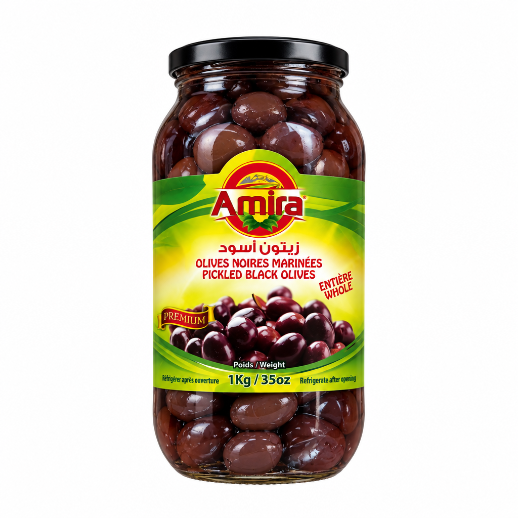 Amira Pickled Black Olives 1Kg - Nutrition Plus