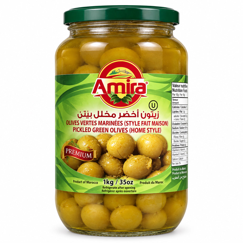 Amira Pickled Green Olives 1Kg - Nutrition Plus