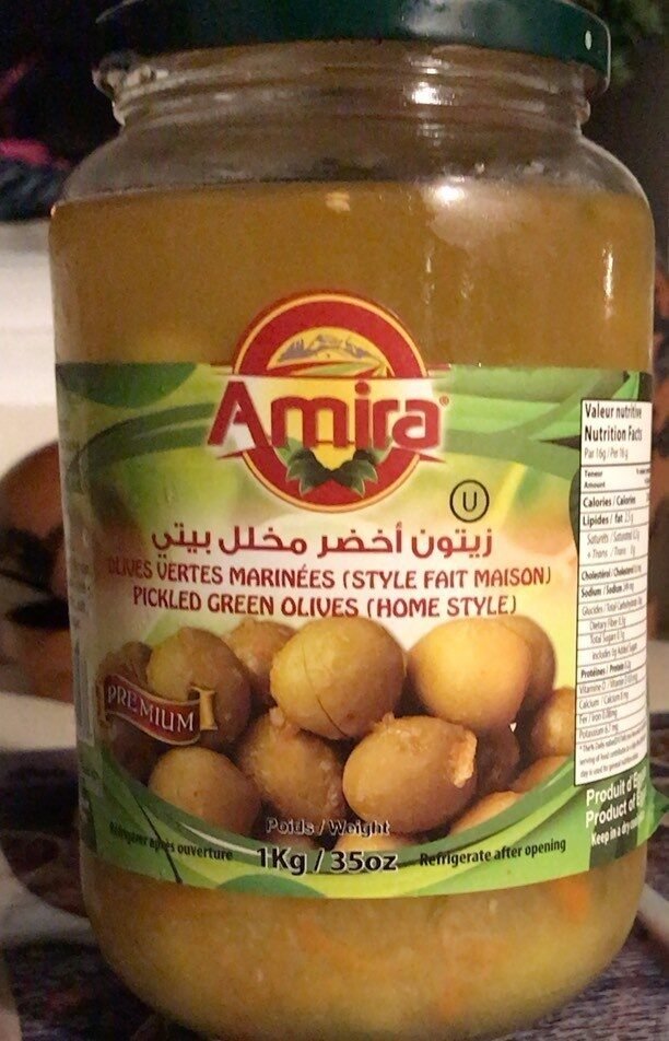 Amira Pickled Green Olives 1Kg - Nutrition Plus