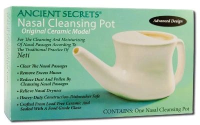 Ancient Secrets Nasal Cleansing Pot Ceramic - Nutrition Plus