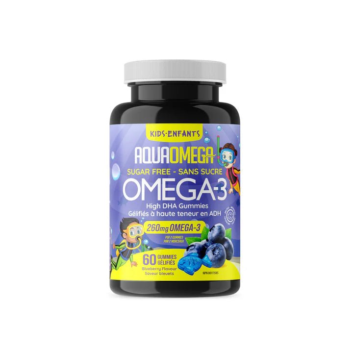 Aqua Omega Kids High DHA Omega3 60 Gummies - Nutrition Plus