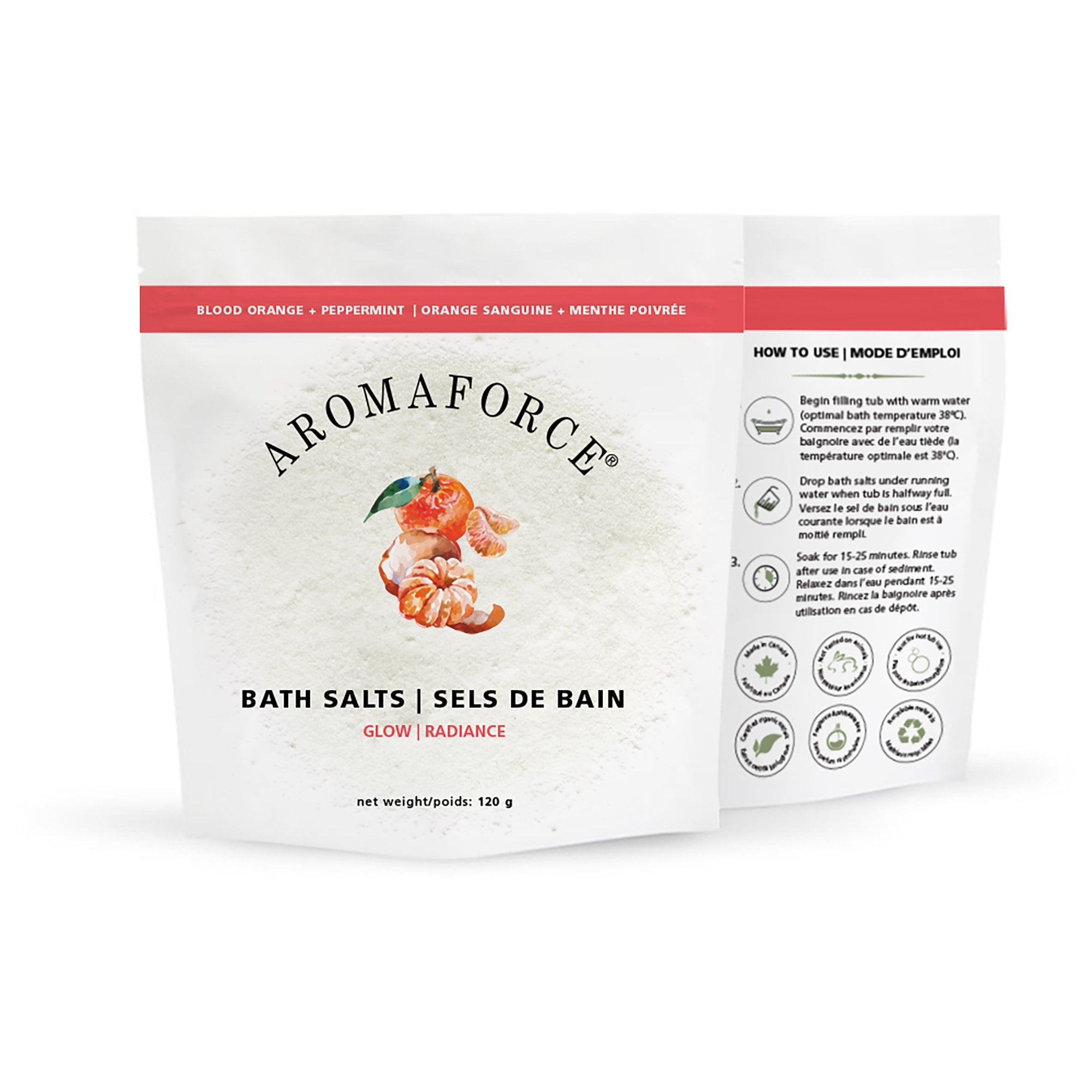 Aromaforce Bath Salts-Glow 120 Grams - Nutrition Plus