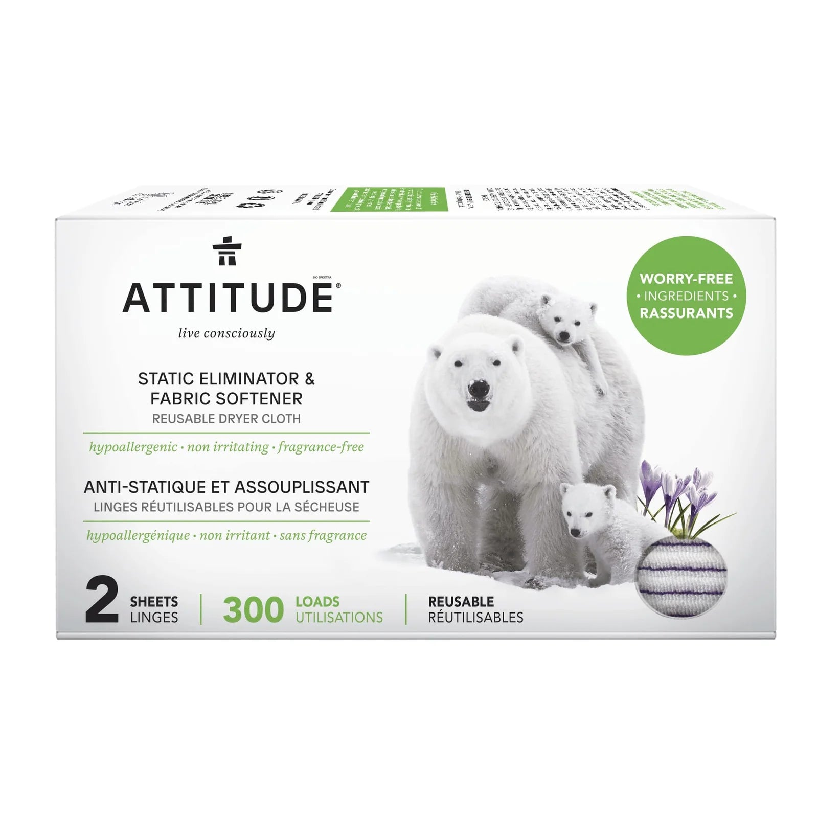 Attitude Static Eliminator & Softener 2 Sheets 300 Loads - Nutrition Plus