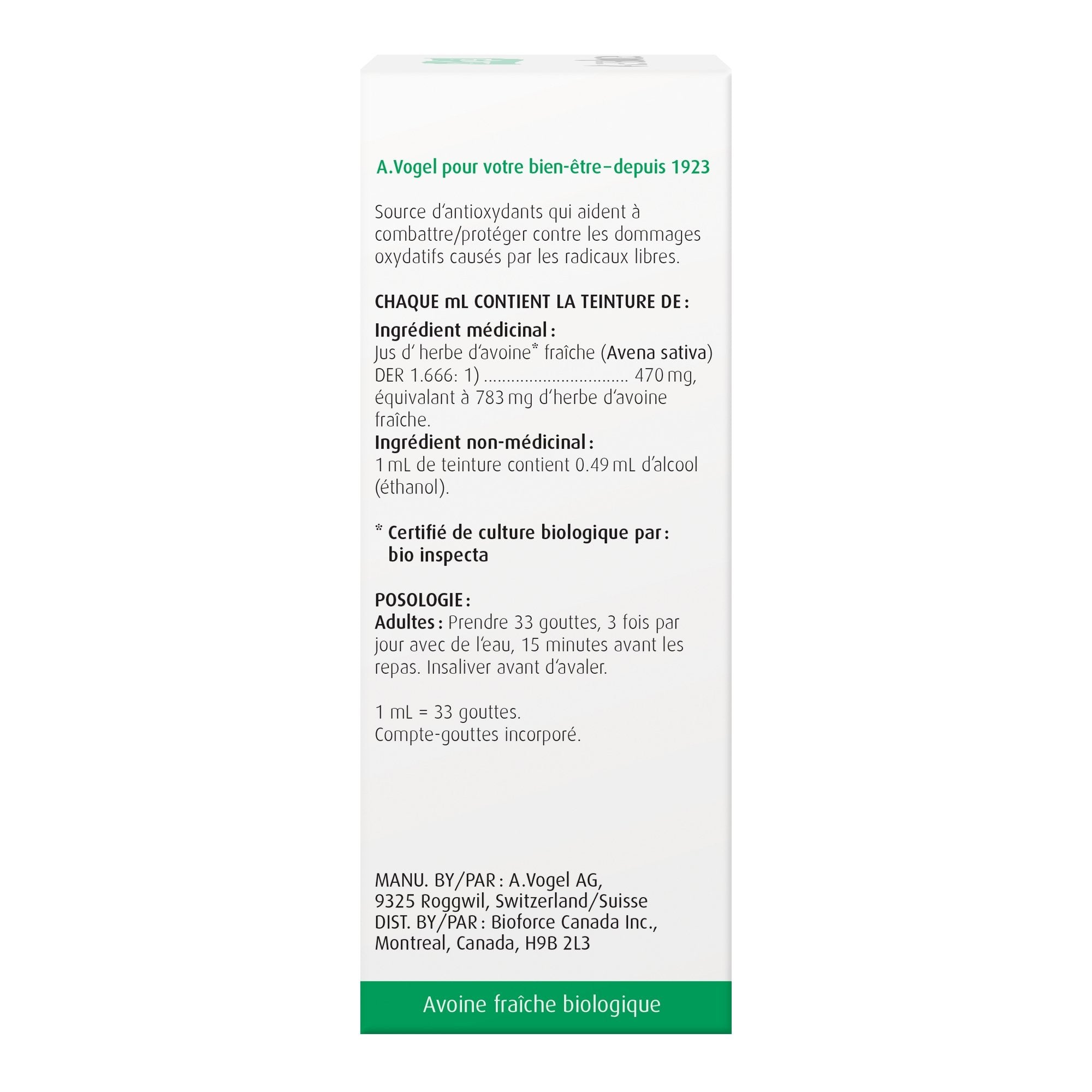 A.Vogel Avenaforce Fresh Avena Sativa Antioxidant Extract 50mL - Nutrition Plus