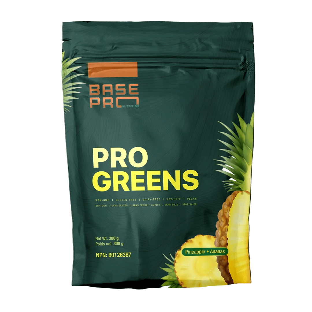 Base Pro Nutrition Pro Greens Powder - Pineapple 300 grams - Nutrition Plus